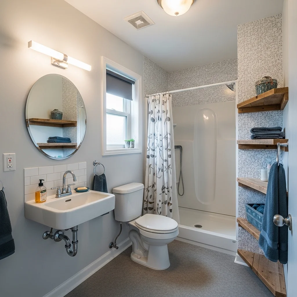 Low-Cost Small Bathroom Design